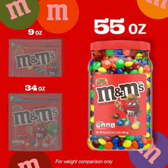 M&M’S Peanut Butter Milk Chocolate Candy 55oz Large Bulk Party Pack