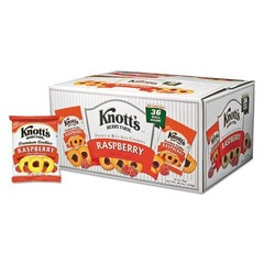 Knott’s Berry Farm Berry Jam Shortbread Cookies, Raspberry, 2 oz Pack, 36/Carton