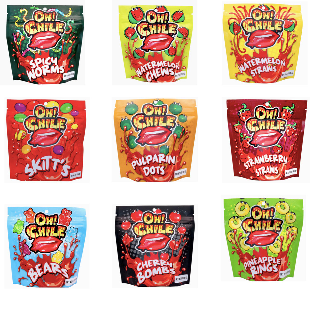 9 factory-sealed bags of Spicy gummies – viral tik tok