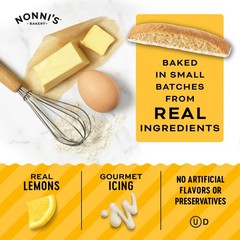 Nonni’s Limone Biscotti, Individually 1-Pack (6.88 Ounces), Yellow, White