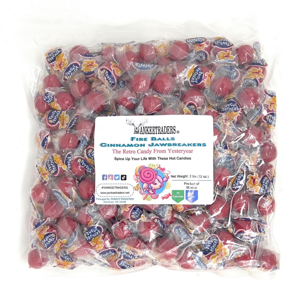 Fire Balls Cinnamon Jawbreaker Candy, 2 lbs. ~ FREE SHIPPING