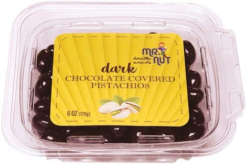 Mr.Nut Dark Chocolate Covered Pistachios – 1 Pack 6 Ounce (Pack of 1)