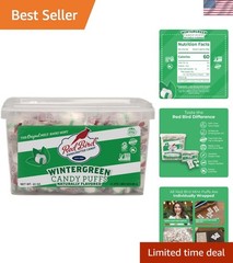 Soft Wintergreen Candy Puffs – Gluten Free Individually Wrapped Treats, 22 oz