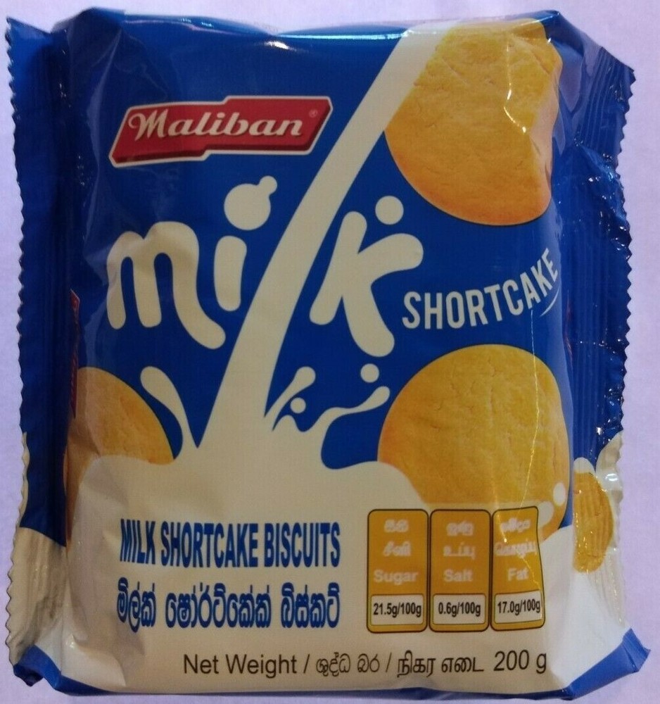 Maliban Milk Shortcake Biscuits 100% Genuine Milk Cookie 200g From Sri Lanka