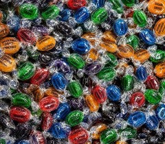 Sugar Free Fruit Candy Buttons 1lb Cherry Orange Lime Raspberry Individually Wra