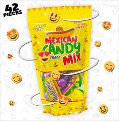 Mexican Candy Mix Assortment Snack (42 Count) Dulces 40 Piece Set, Yellow