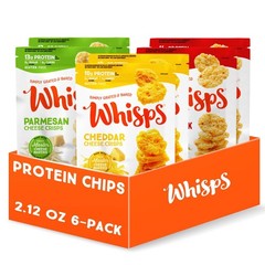 Whisps Cheese Crisps Variety Pack | Protein Chips | 2.12 Ounce (Pack of 6)
