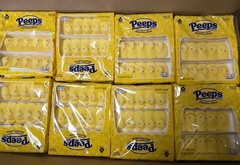 120 Marshmallow Peeps Yellow Chicks, 15 Chicks Per Pack (8 Packs) BB:2/26 & 3/26
