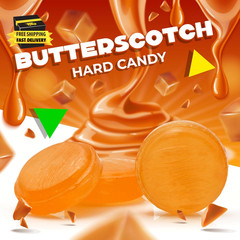 Butterscotch Hard Candy | 1 Lb Bag | Hard Candy Individually Wrapped | Old Fashi