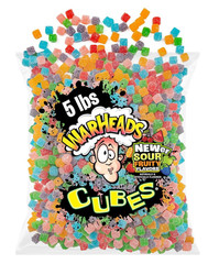 Warheads Sour Cubes, Sour & Sweet, Fruity & Chewy 6 Flavors Mix Candy (5 Pounds)