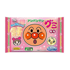 Japan Gummies Fujiya Anpanman Gummy Peach Flavor 6 Pieces × 20 bags