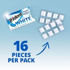 Sugar Free Peppermint Chewing Gum White Mint Flavor 144 Pieces Pack