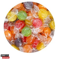 Assorted Fruit Hard Candy, 1 Pound Bulk Candy Approx. 75 pcs., Individually W…