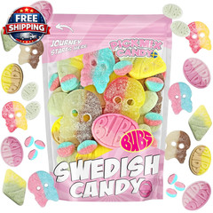 BUBS Swedish Candy Mix 10 Oz (Over ½ Pound!) 8 Flavor Variety, Sweet & Sour Skul