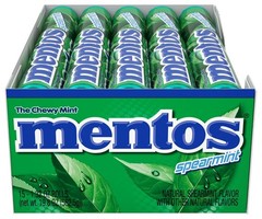 Spearmint Chewy Mint Rolls, 14 Pieces per Roll – 15 Pack