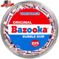 Bulk Pink Bubble Gum Tub – 225 Count of Individually Wrapped Original Flavor Gum