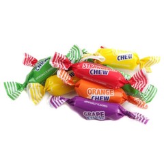 Fruit Chews Assorted Fruity Flavors, Classic Chewy Bulk Wrapped Candy (2 Pounds)