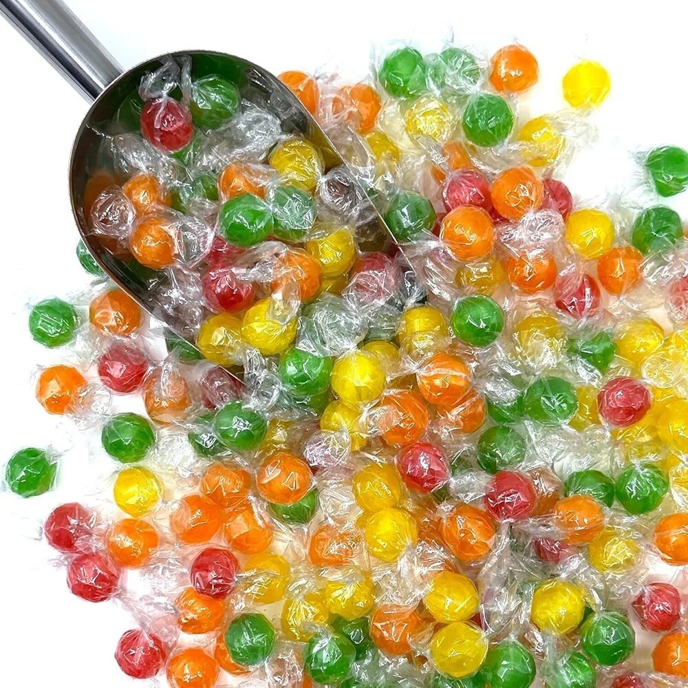 Sour Assorted Fruit Balls, Individually Wrapped, Bulk Hard Candy – 5 Pounds