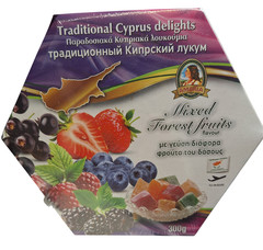 Traditional Cyprus/Greek Loukoumi Amalia Delight 300g/10.5oz- Mix Forest Fruits