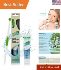 Patented All-Natural Gum Care System: Massager & Soft Gel for Long-Term Health
