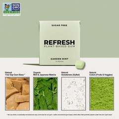 Natural Xylitol Chewing Gum, Plastic Free, Organic Ingredients, Vegan, Non GM…