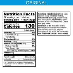 Rice Krispies Treats Homestyle Chewy Crispy Marshmallow Squares,27.9 oz,24 Ct.