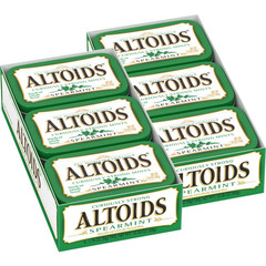 Wintergreen Breath Mints 1.76 Oz Tin 6 Count Pack of 2, Bulk Size Breath Mints f