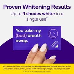 BURST Teeth Whitening Breath Strips (Polar Mint/1 Pack) | Instantly Freshens