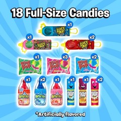 Candy Variety Pack 18 Count Assorted Lollipops, Bulk Individually Wrapped 1.7 lb