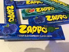 Zappo Sour Flavor Chews Sour Chews, Blue Raspberry & Watermelon, 1 oz pkg.$1 eac