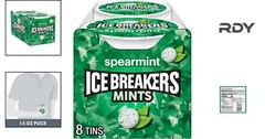 Elegant Spearmint Sugar-Free Breath Mints – 8 x 1.5 oz Tins for Anytime Joy