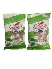 2pc Red Bird 4oz Bags WINTERGREEN Puffs Candy Melt Away Mint in Mouth Made USA