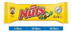 Nuts Bar 42g Chocolate with Whole Hazelnuts and Nougat Candy Snack