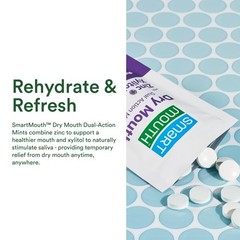 Dry Mouth Dual-Action Mints – Sugar-Free – 50 Count, 4 Pack, Mellow Mint