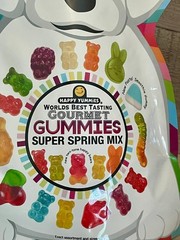 2 PK – Happy Yummies Gourmet Gummies Bears, Worms Bunnies 1 lb Bags