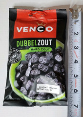 Venco Licorice Double Salt Hard Chewy Netherlands Dutch Candy, 4.2 oz 3 Pack