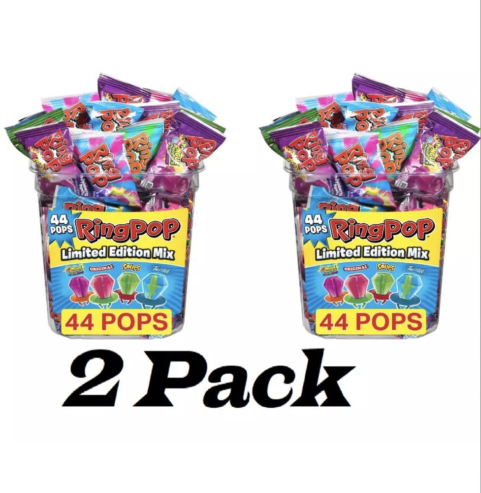 Ring Pop Variety Pack, Lollipops 0.5 oz., 44 ct 2-Pack