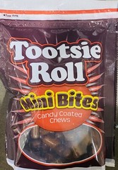 Tootsie Roll MINI BITES Chocolate Candy Coated Chews 9 oz Bag