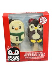 Penguin & Snowman Hot Cocoa Stirrers:Milk/White Chocolate With Marshmallow2.82oz