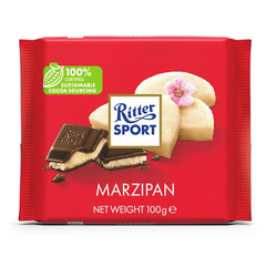 Ritter Sport Dark Marzipan 3.5 Oz / 100 gr (Pack of 12)