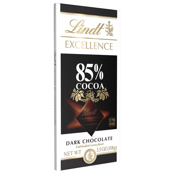 Lindt Dark Chocolate 85% Cocoa EXCELLENCE Bar 3.5 oz Exceptional Flavor – 1 Bar