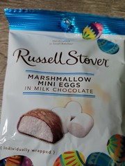 (2) RUSSELL STOVER- MARSHMALLOW MINI EGGS IN MILK CHOCOLATE -EASTER 2.95OZ Bags