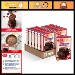 Delicious Dark Chocolate Brownie Mix – 16.3 oz, Pack of 12, Perfect for Baking!