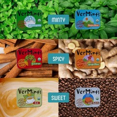VerMints Organic Breath Mints – Peppermint, Ginger, Wintergreen, Cinnamon, Ch…