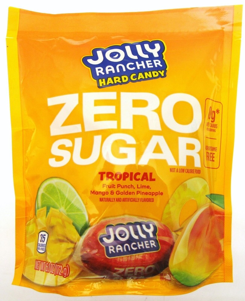 Jolly Rancher Tropical~ ZERO SUGAR FREE ~ Hard Candy ~ 6.1 oz (172 g) Bag