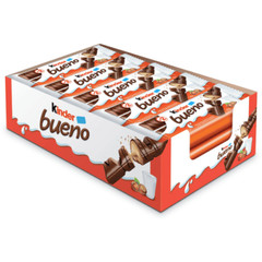 Kinder BUENO Milk Chocolate/Hazelnut Cream Candy Bars 43g/1.5oz