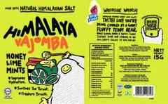 5 Packets of HIMALAYA Vajomba Honey Lime Mints 15g with Natural Himalayan Salt