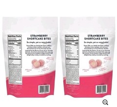 2 Pack Edward Marc Strawberry Shortcake Bites 20 oz Bag White Chocolate Snack
