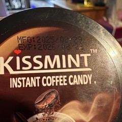 KISSMINT Instant Coffee Candy Boiled Sweet Coffee Flavor Jar 3.53 oz