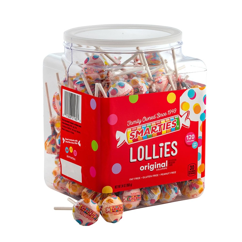 Smarties Lollies – Gluten Free, Peanut 120 Count (Pack of 1), Basic Pack